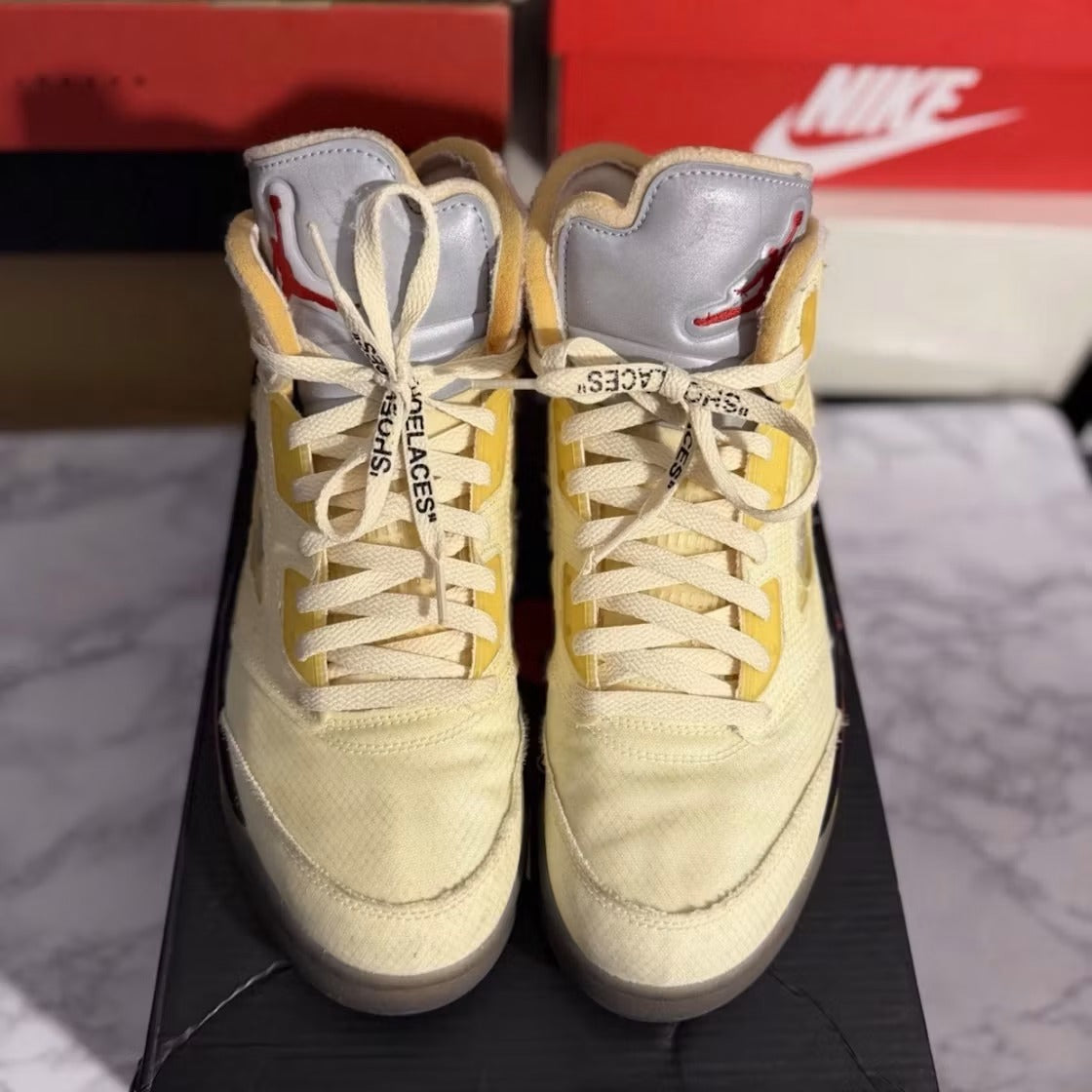 Used - Air Jordan 5 Retro Off-White Sail - US M 10 - detail 3