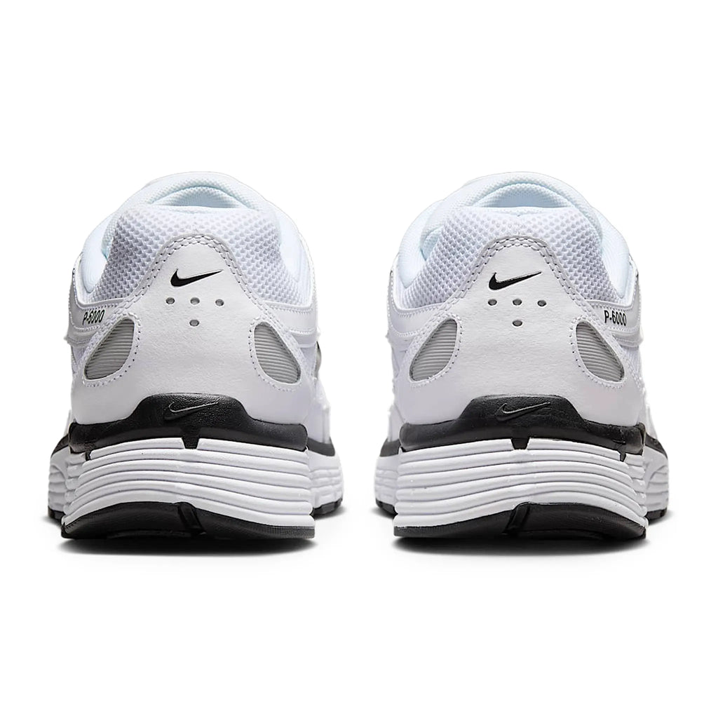 Nike P-6000 White Metallic Silver Black Sneakers