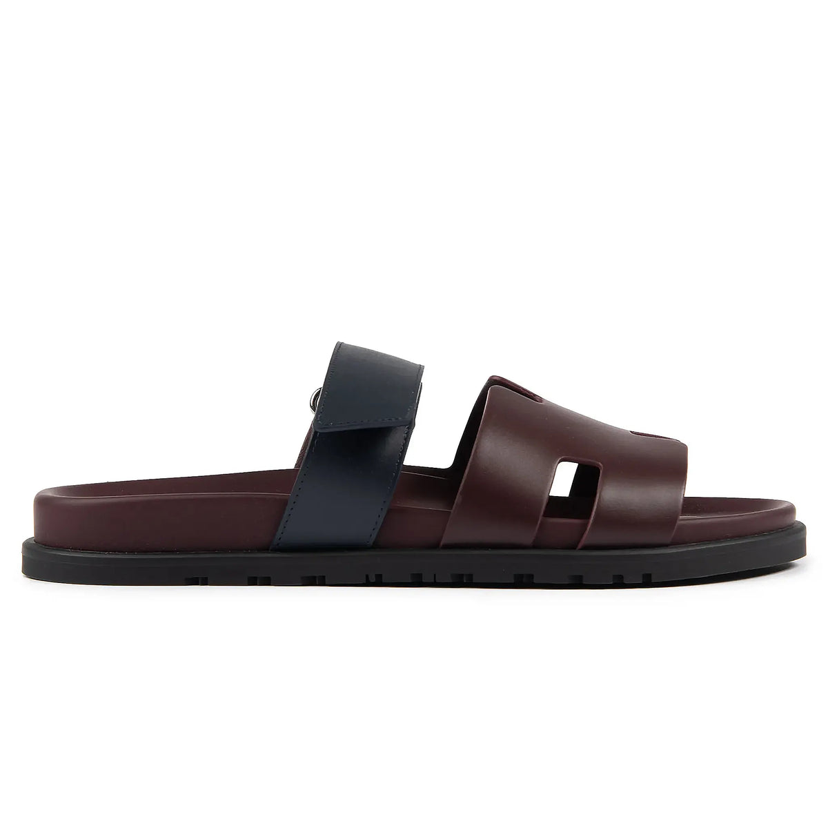 Hermes Paris Hermès Paris Chypre Calfskin Burgundy Sandals - Red