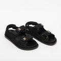 Chanel Black Sparkle Dad Sandal