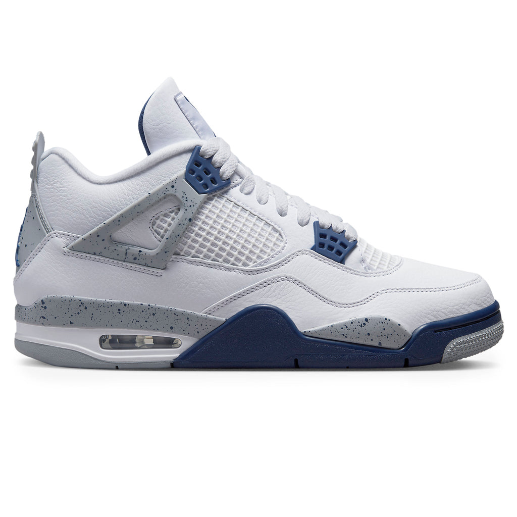 Air Jordan 4 Retro Midnight Navy Sneakers - White