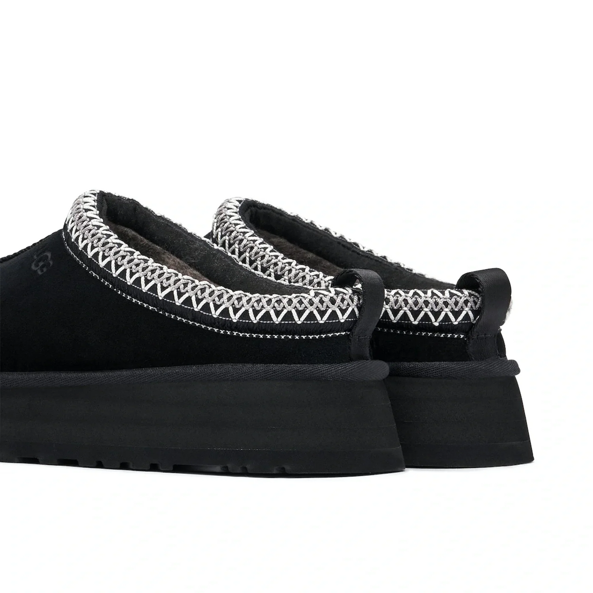UGG Tazz Platform Black Slippers - Women's