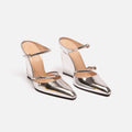 Gucci Silver & Clear Block Heel