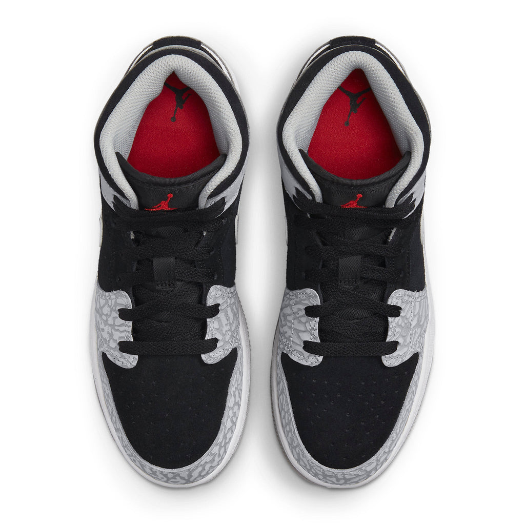 Air Jordan 1 Mid SE Elephant Print (GS) Sneakers - Grey