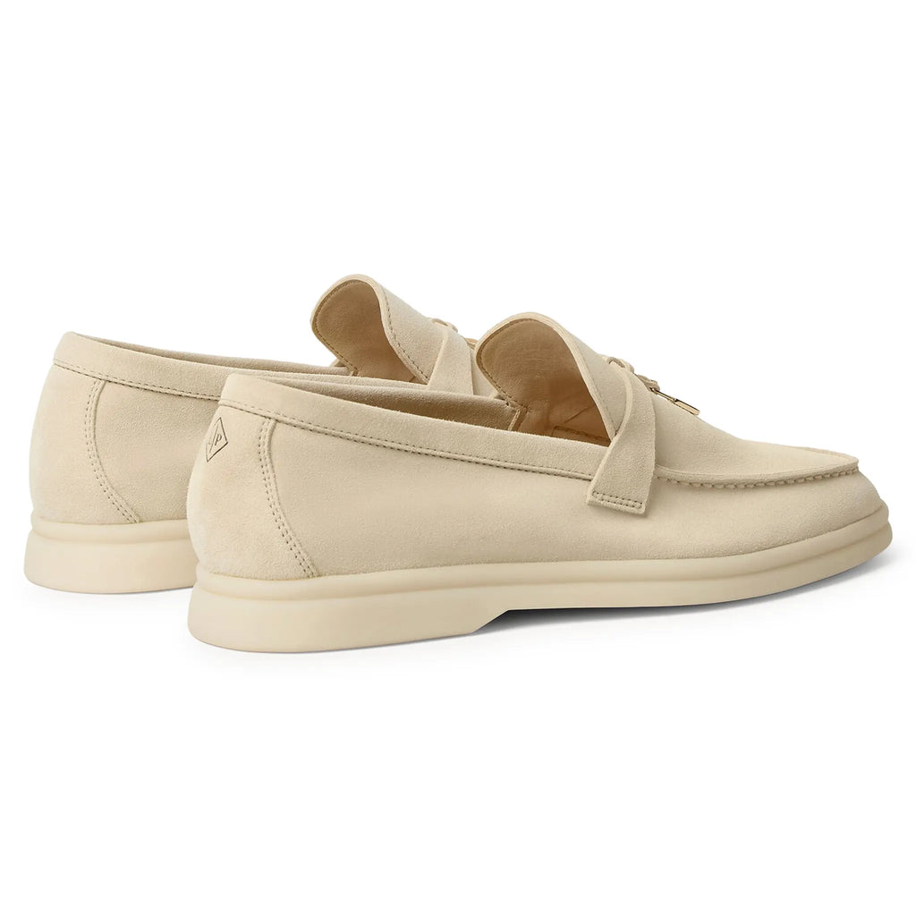 Loro Piana Summer Charms Suede Colour Baby Cashmere Loafers