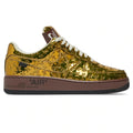 Louis Vuitton x Nike Air Force 1 Low Metallic Gold Sneakers