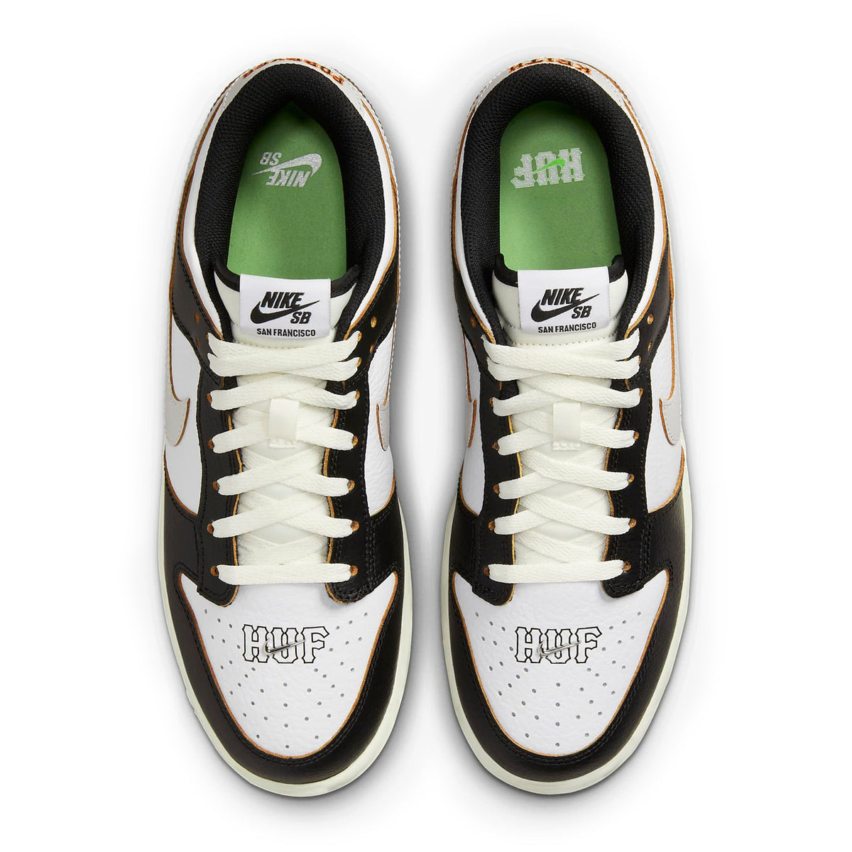 Nike x HUF SB Dunk Low San Francisco Sneakers - Black
