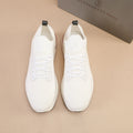 Brunello Cucinelli White Knit Sneakers — hero