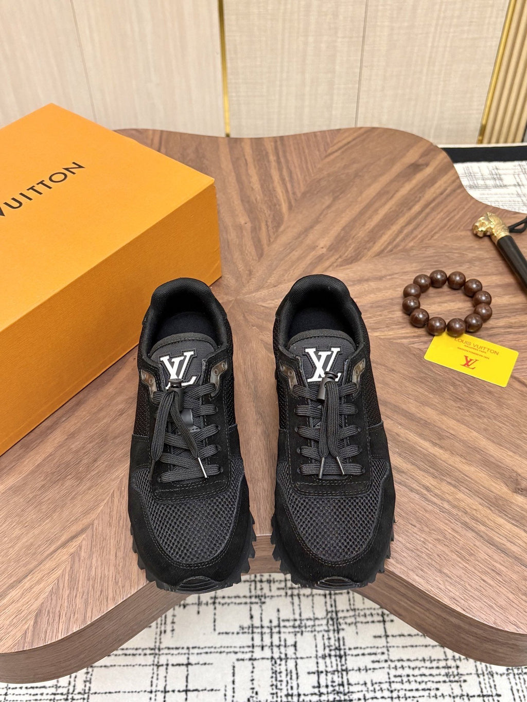 Louis Vuitton Black & Dark Gray Low-Top Sneakers — hero