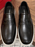 Salvatore Ferragamo Black Penny Loafers — hero