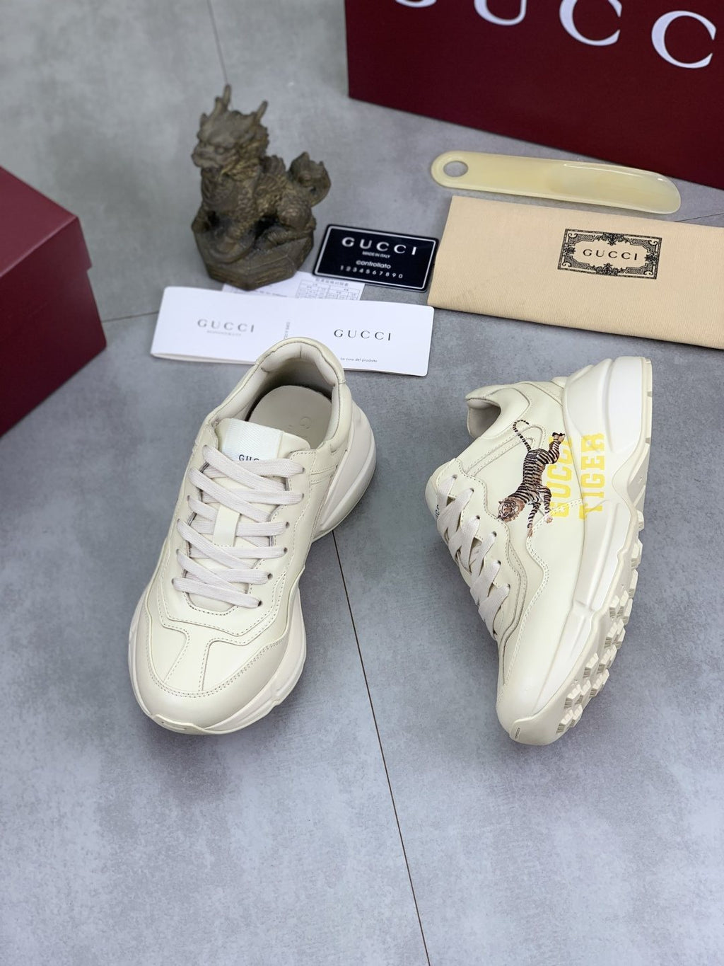 Gucci Tiger Graphic Chunky Sneakers — front