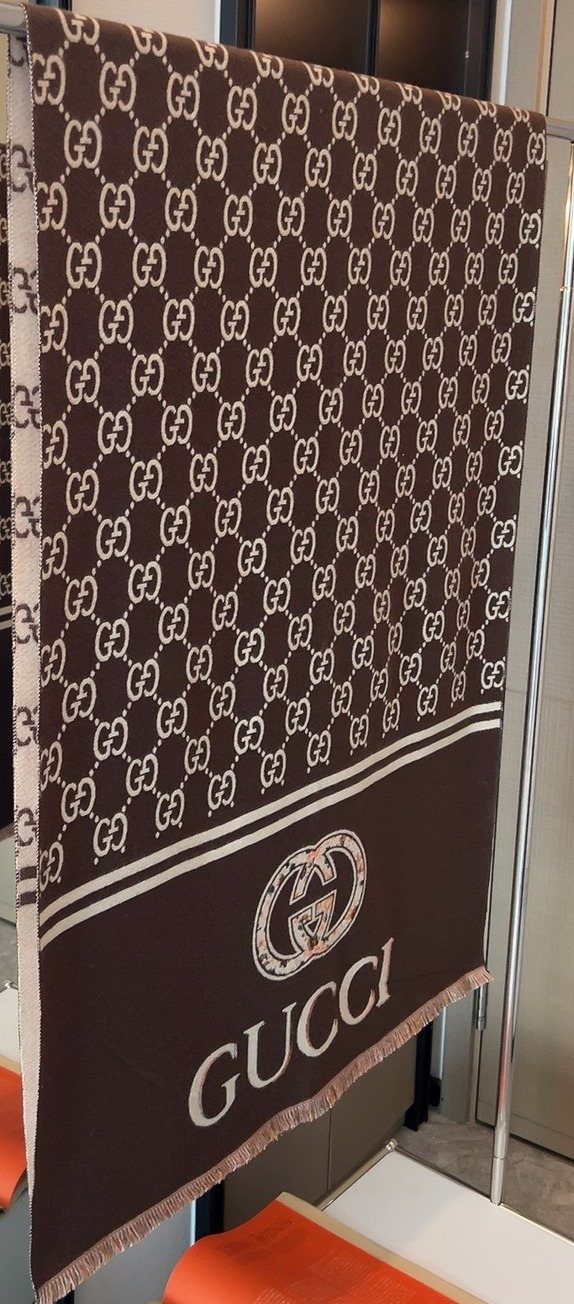 Gucci Patterned Woven Scarf — front