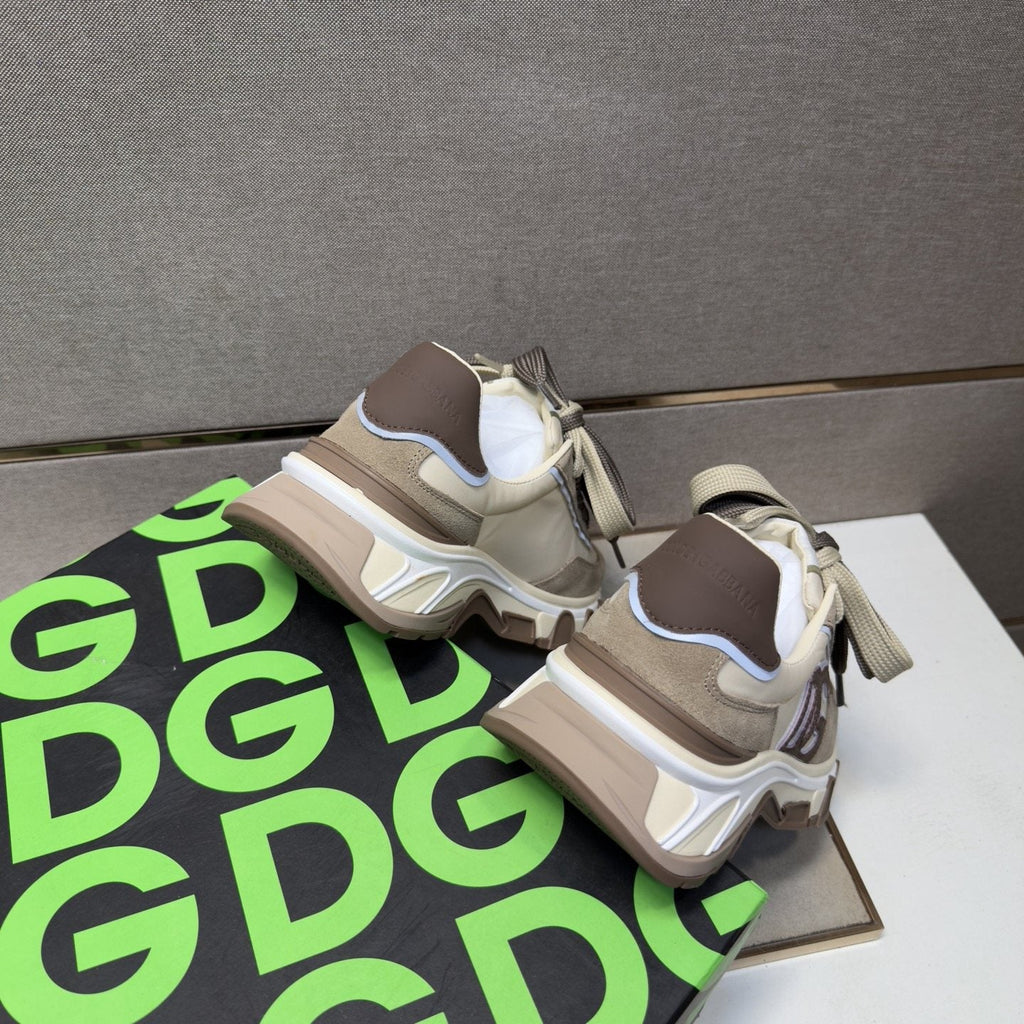Dolce & Gabbana Taupe Chunky Sole Sneakers — back