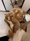 Louis Vuitton Floral Fringed Scarf — front