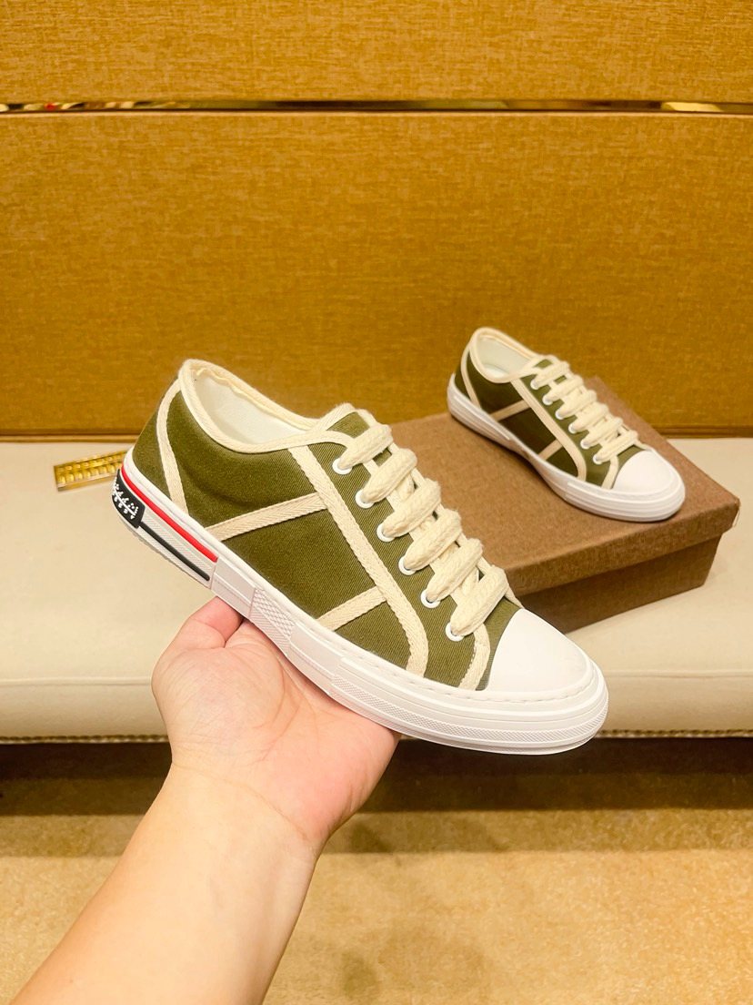 Olive Green and White Low-Top Sneakers — model