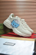 Gucci White Graphic Low-Top Sneakers — hero