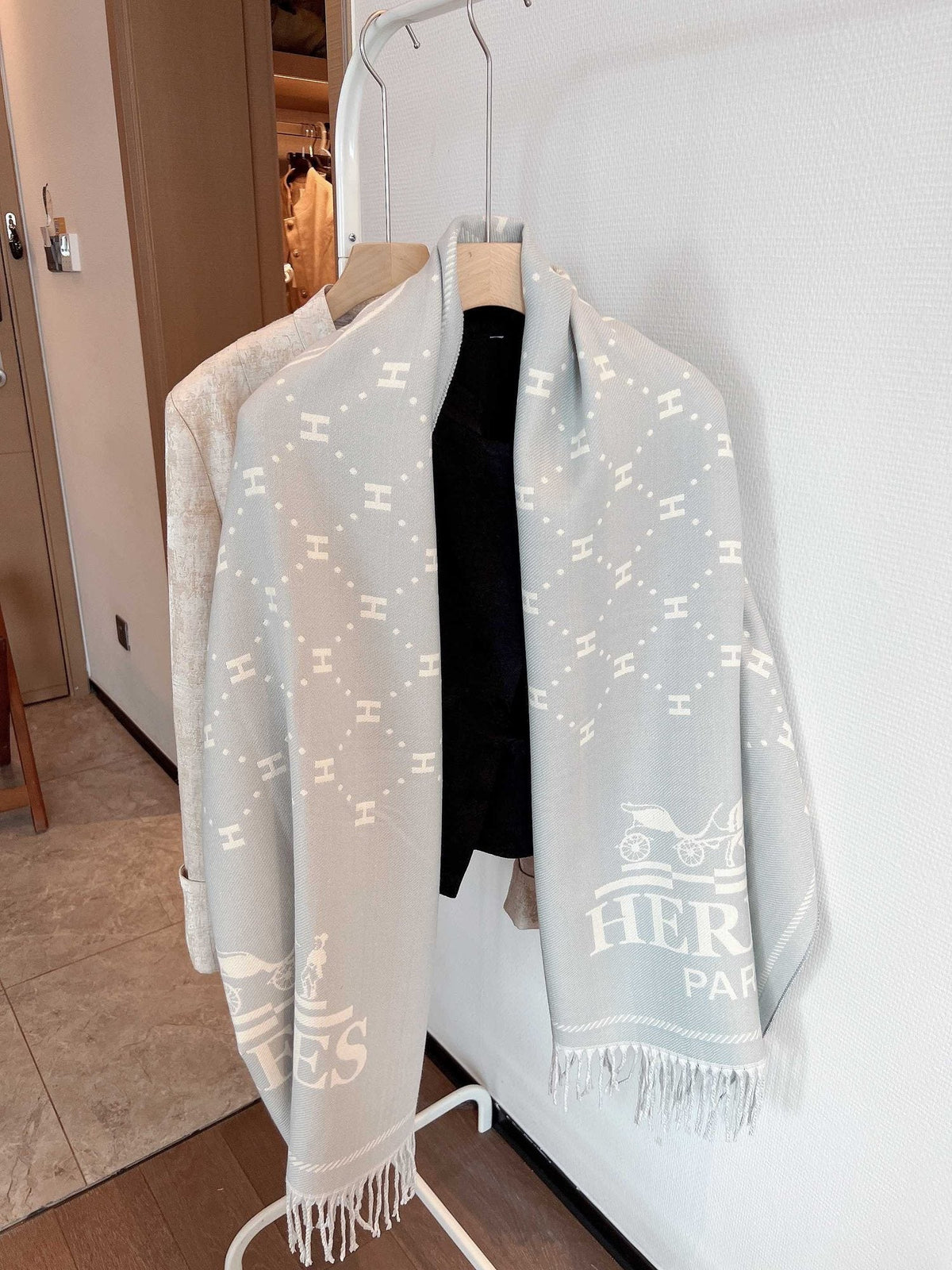 Hermès Fringed Logo Scarf — hero