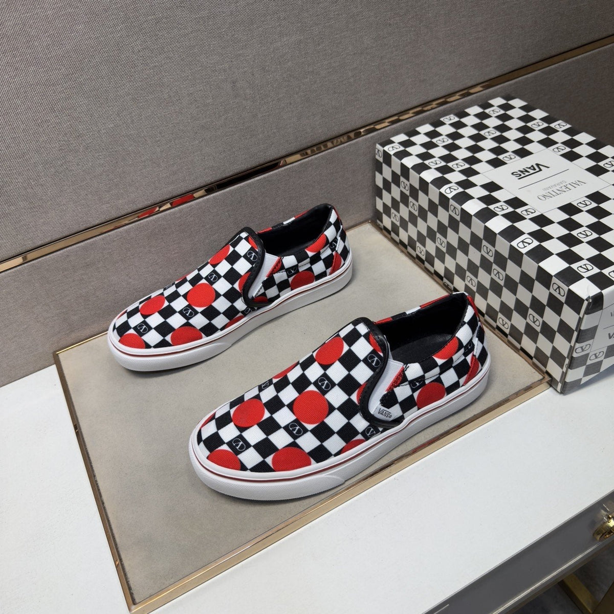 Vans Checkerboard Slip-On Shoes — front