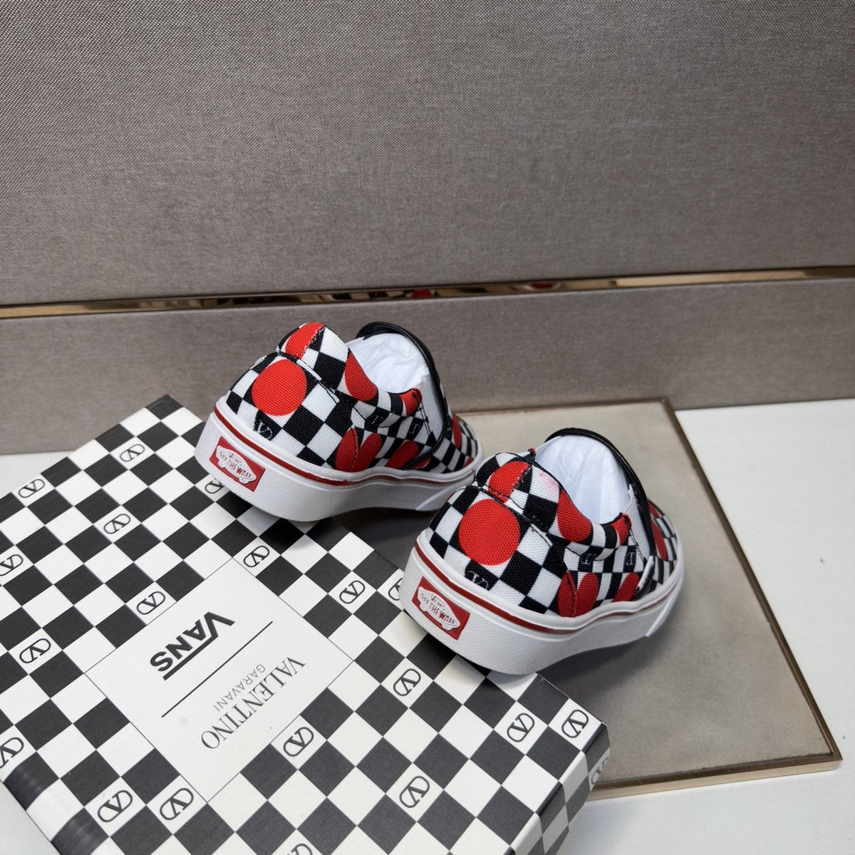 Vans Checkerboard Slip-On Shoes — back