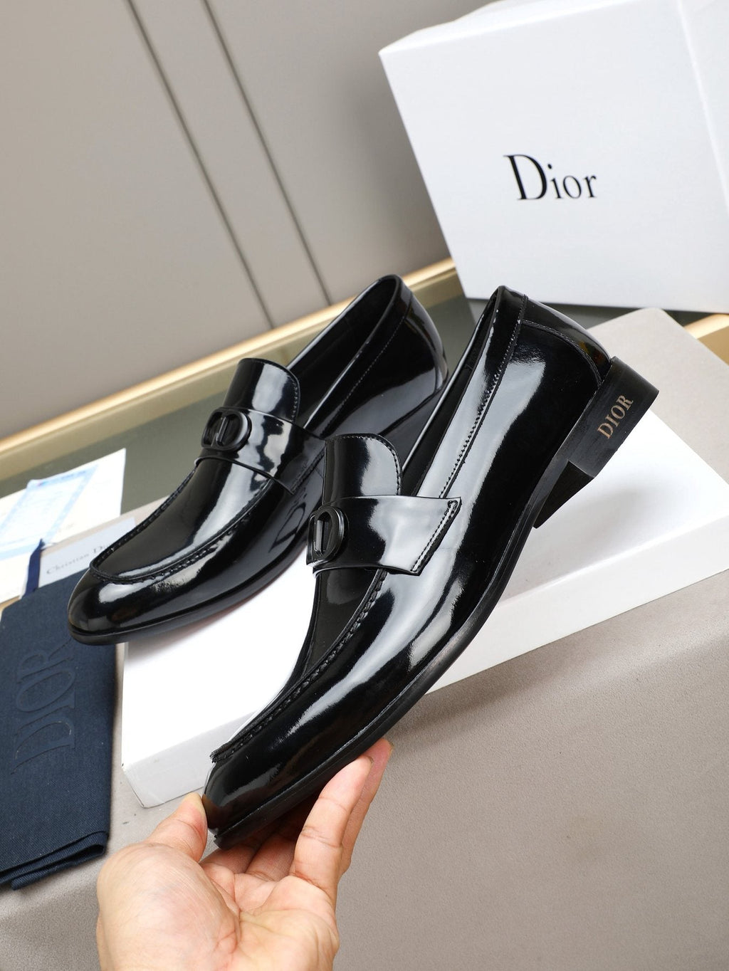 Dior Black Patent Leather Loafers — model
