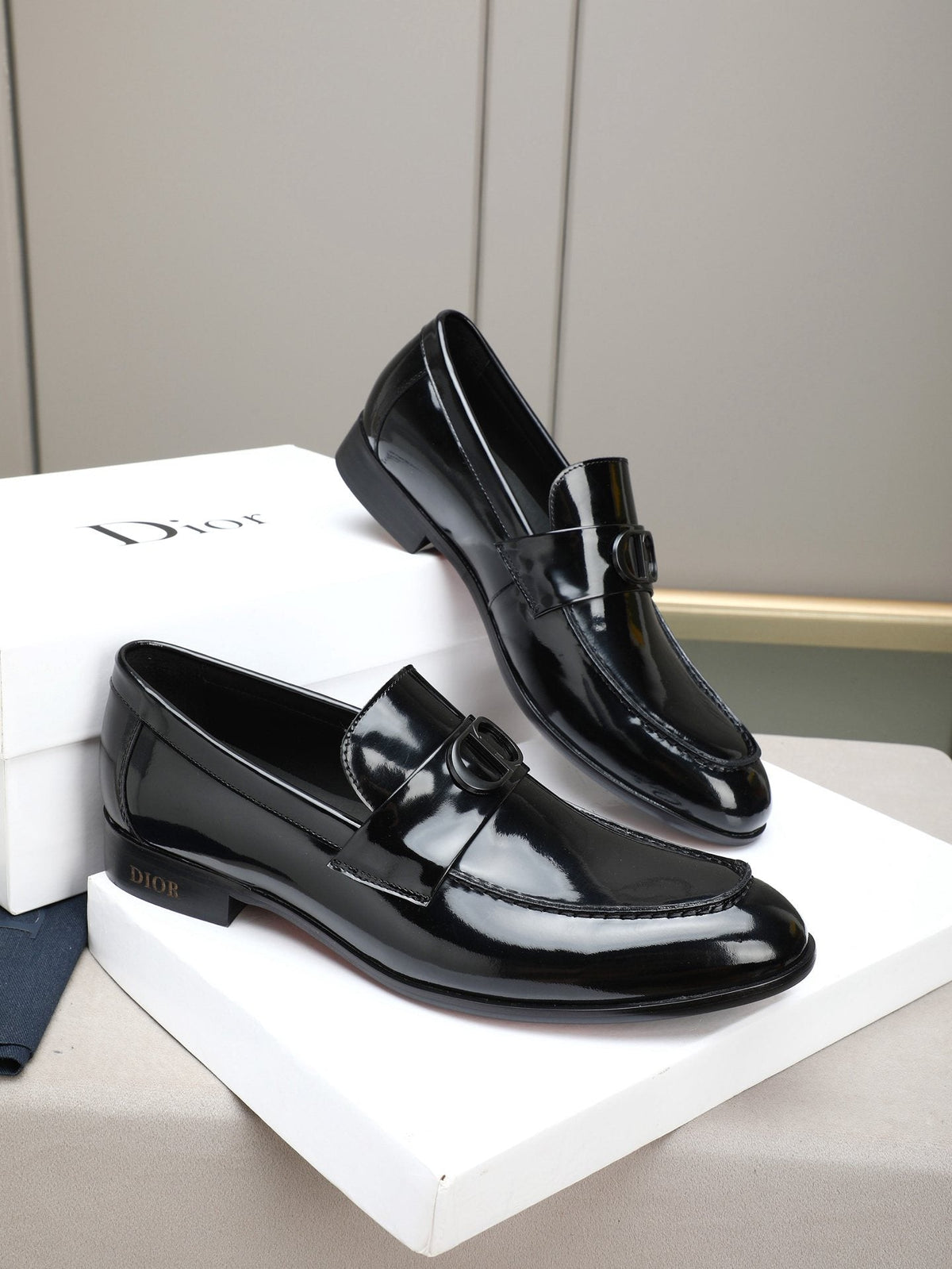 Dior Black Patent Leather Loafers — hero