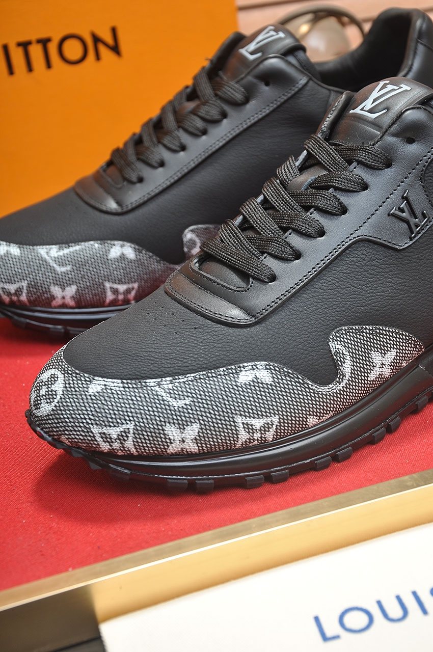 Louis Vuitton Black and Gray Low-Top Sneakers — hero