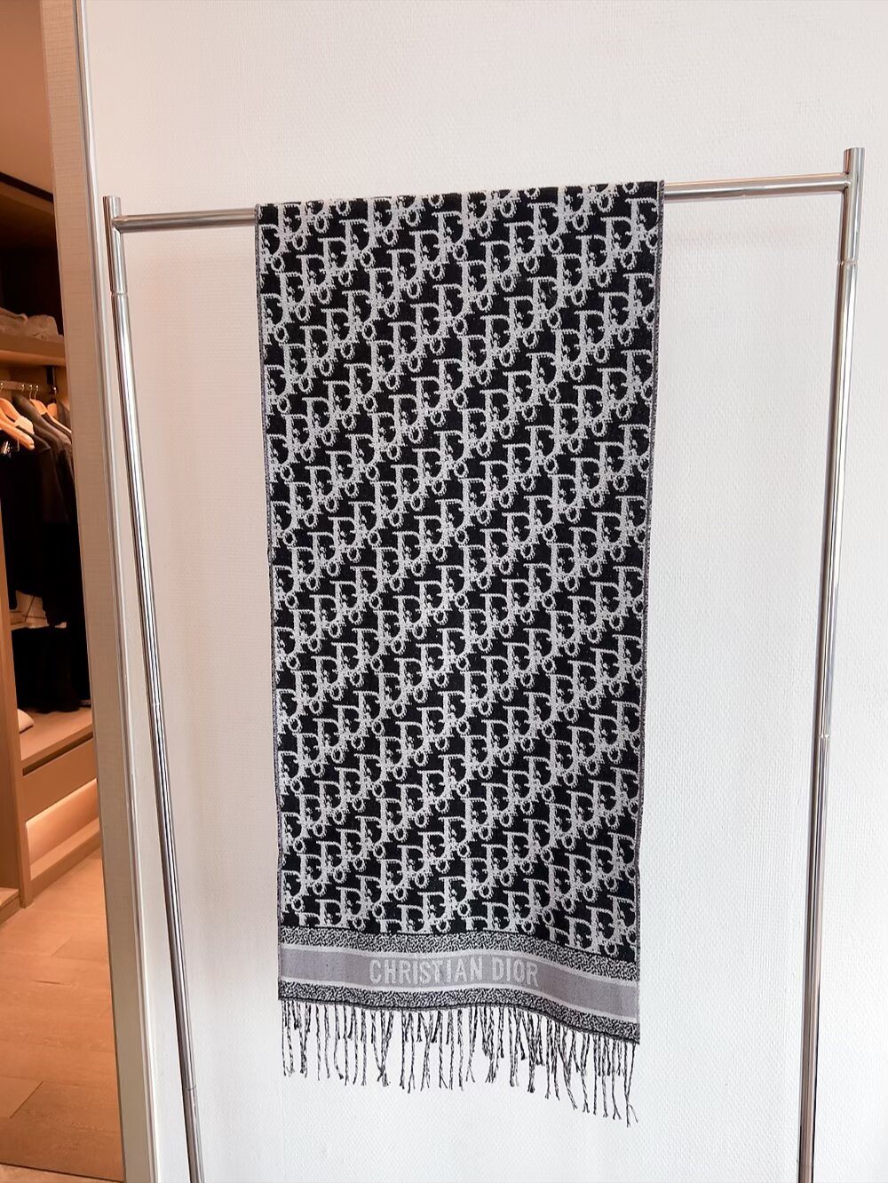 Dior Monogram Fringe Scarf — hero