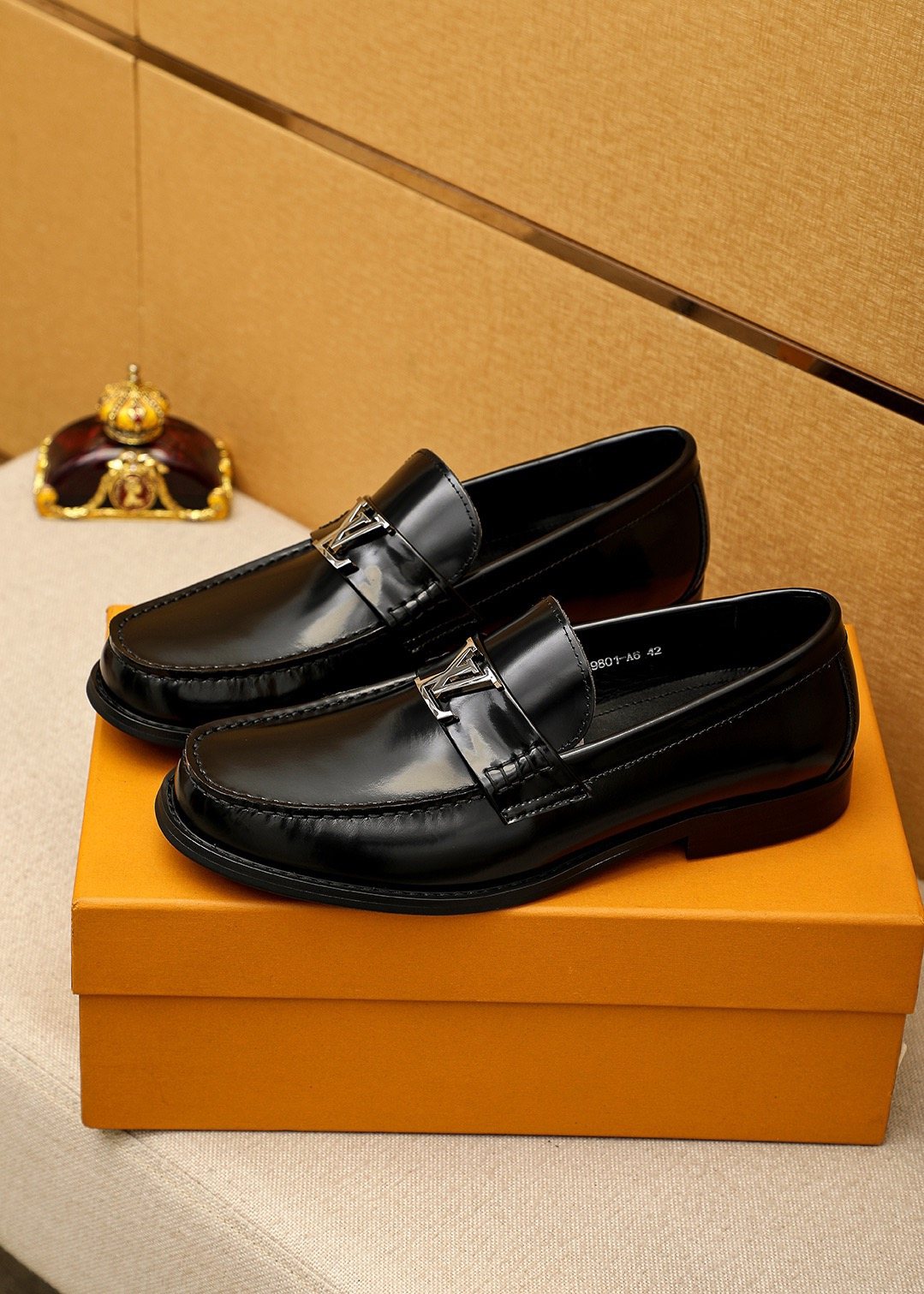Louis Vuitton Black Hardware Loafers — front
