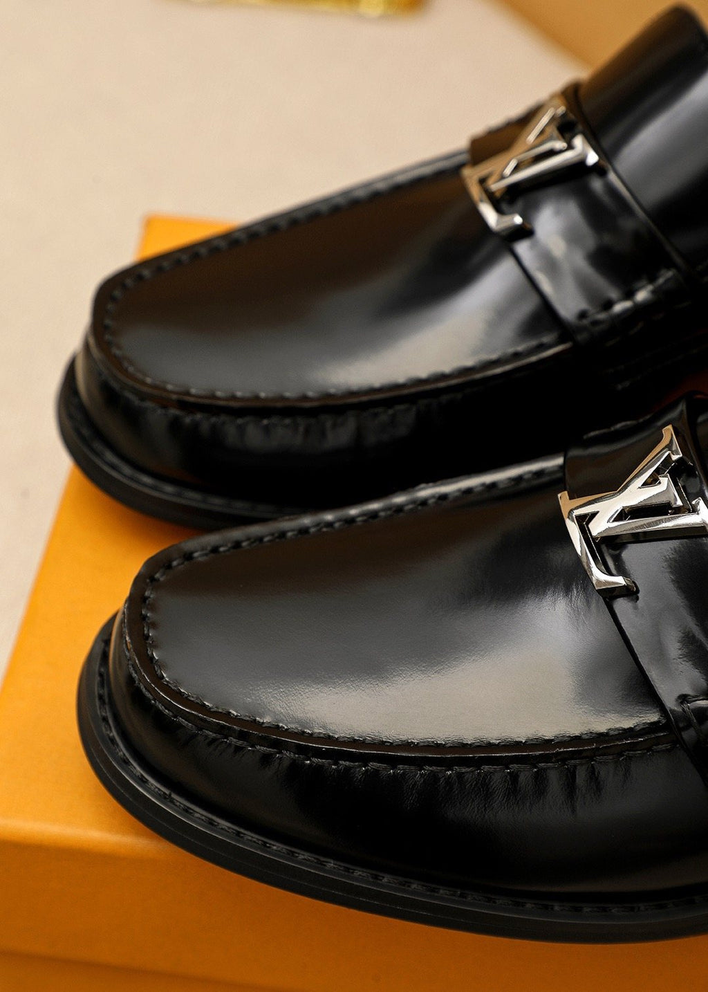 Louis Vuitton Black Hardware Loafers — detail