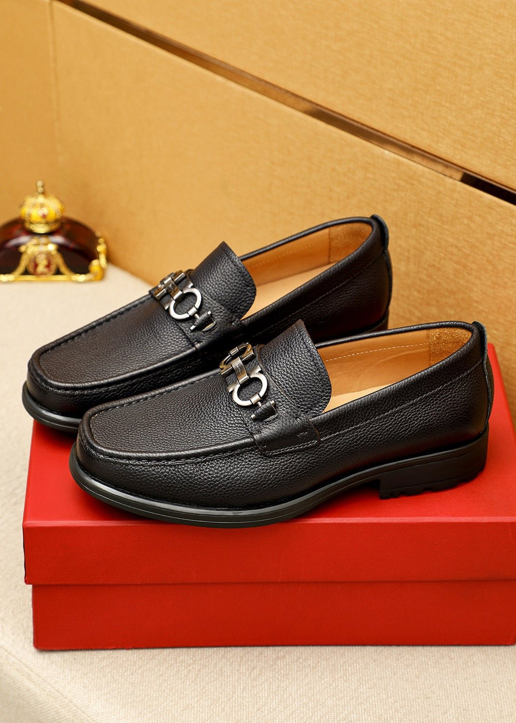Ferragamo Black Bit Loafers — hero