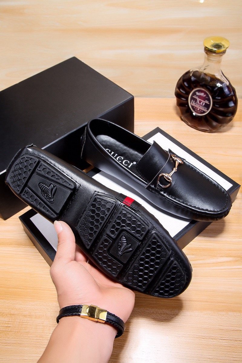 Gucci Men's Black Bit Loafers — back
