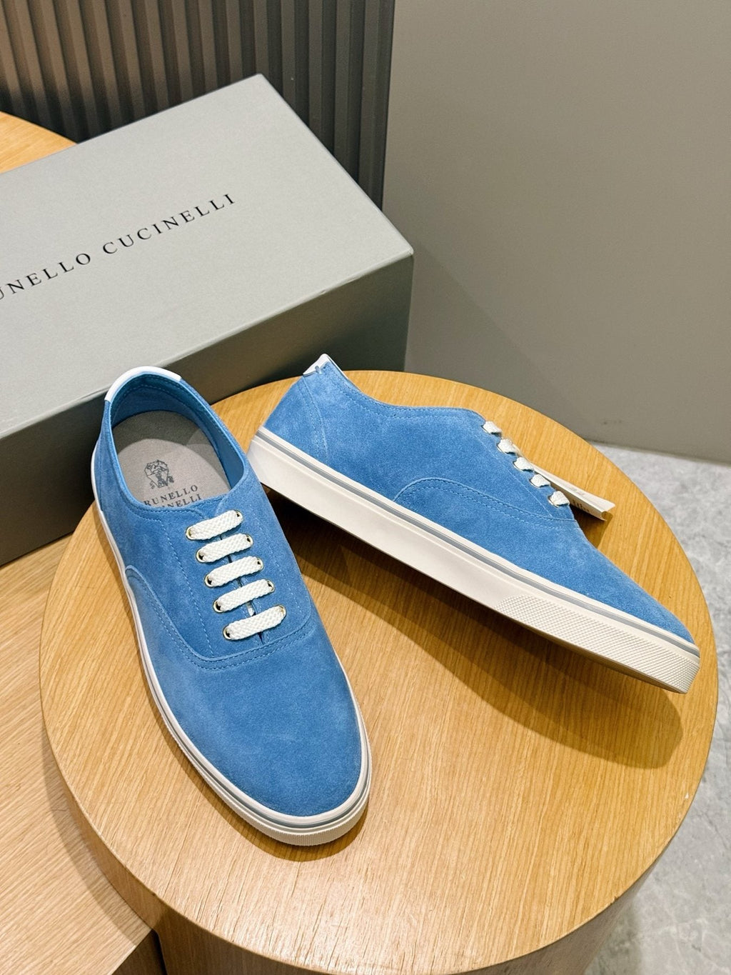 Brunello Cucinelli Suede Low-Top Sneakers — detail