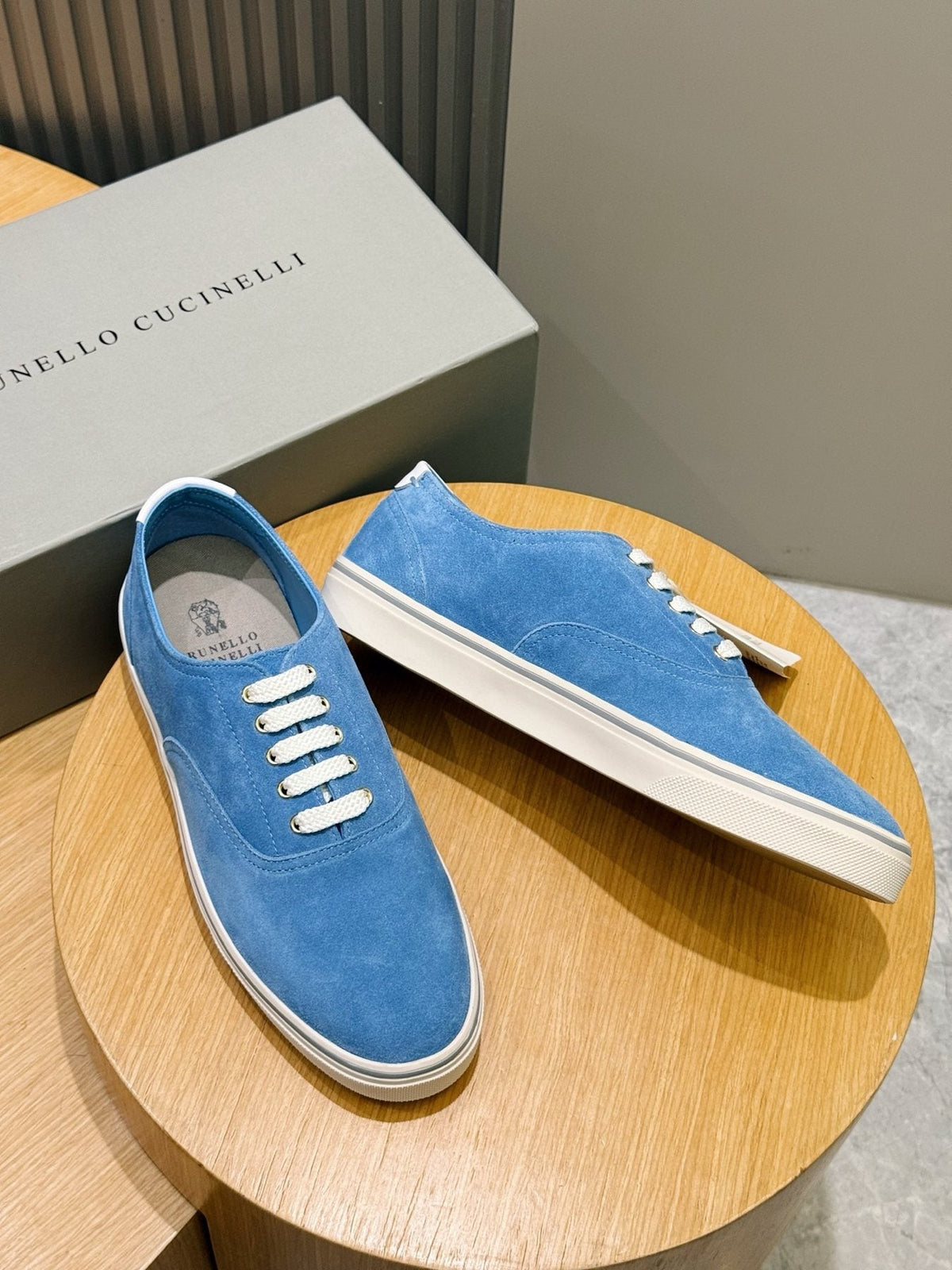 Brunello Cucinelli Suede Low-Top Sneakers — detail