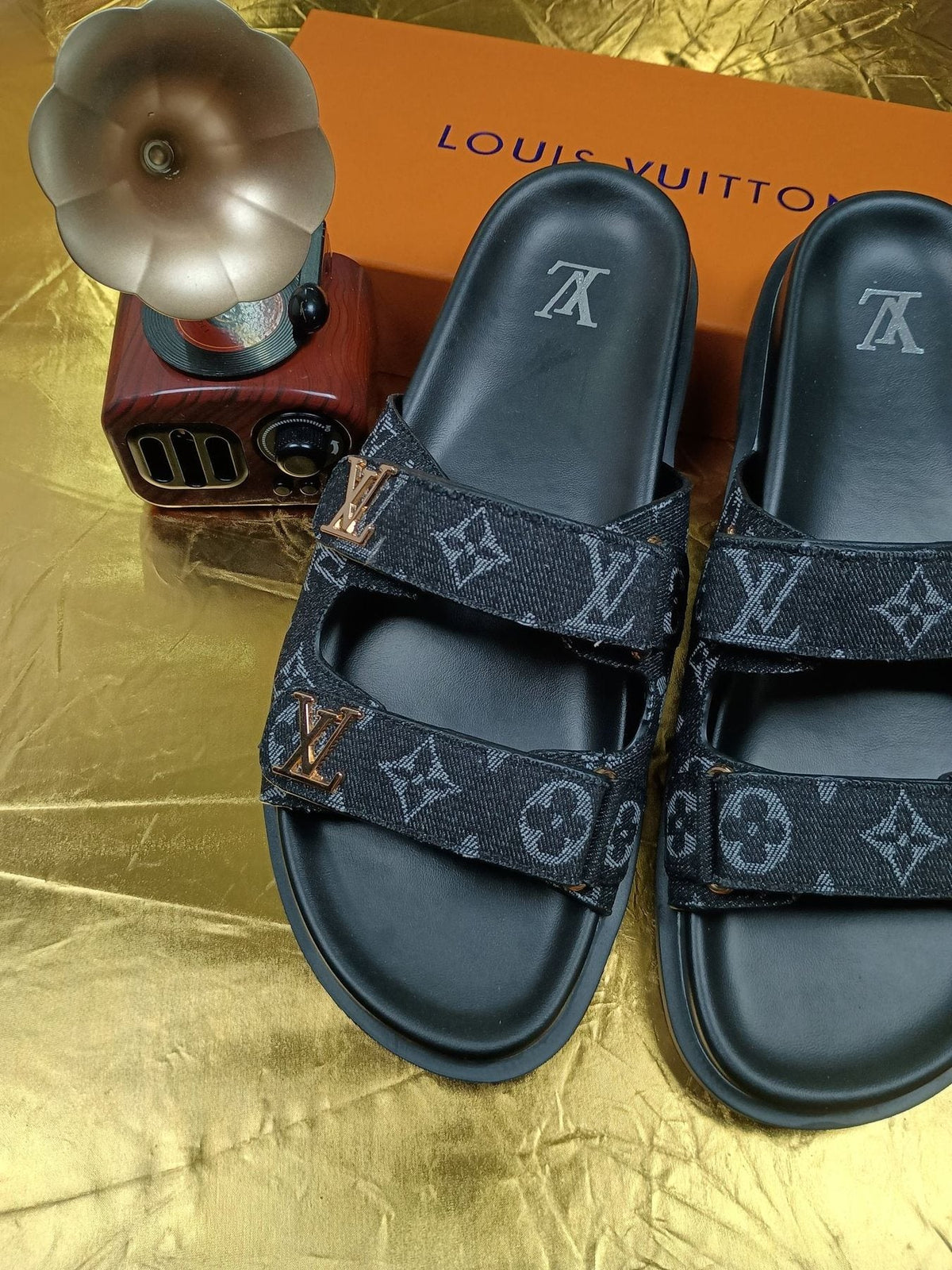 Louis Vuitton Double-Strap Slide Sandals — front