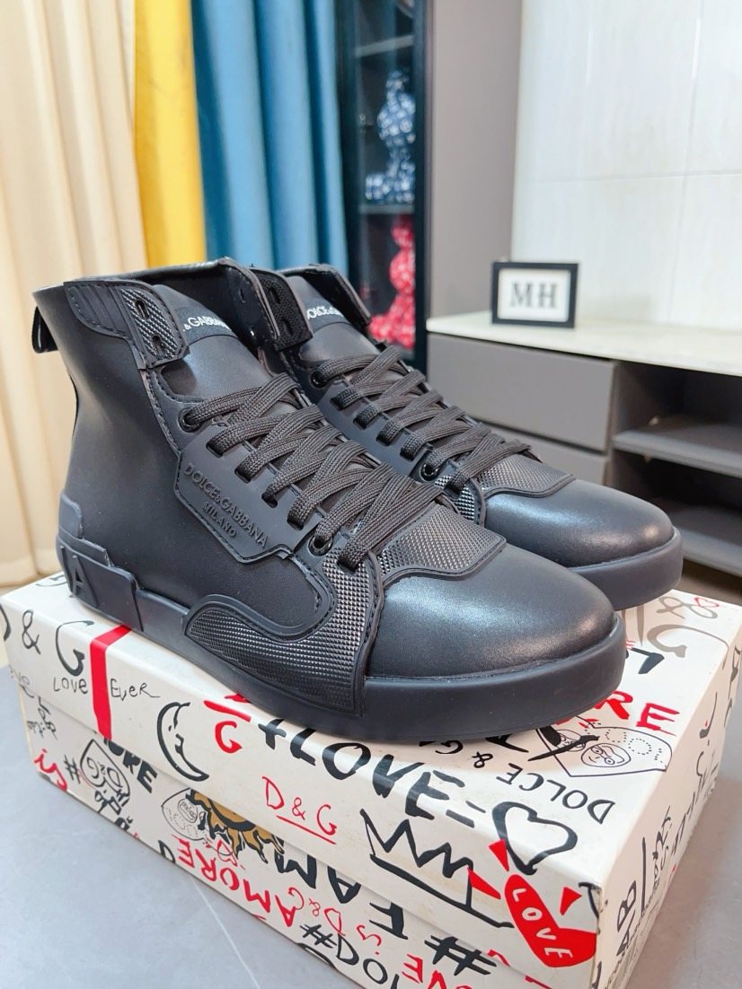 Dolce & Gabbana Dark High-Top Sneakers — hero