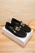 Versace Men's Gold-Embroidered Loafers — hero