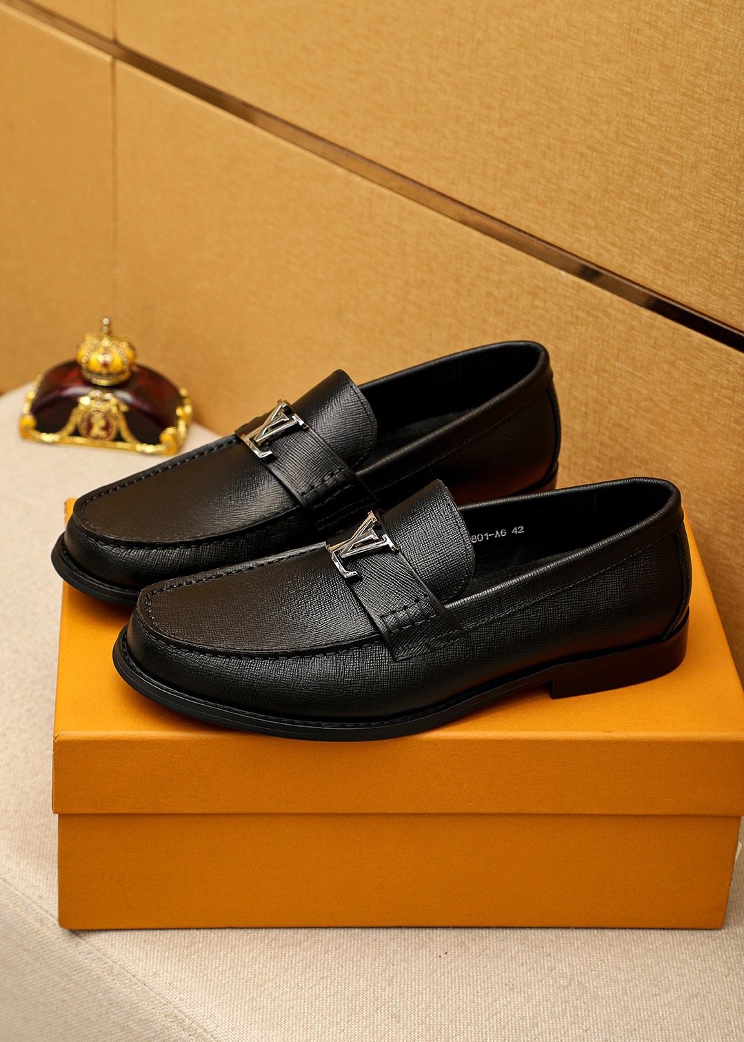 Louis Vuitton Black Hardware Loafers — front