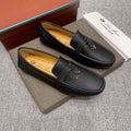 Loro Piana Black Textured Loafers — hero