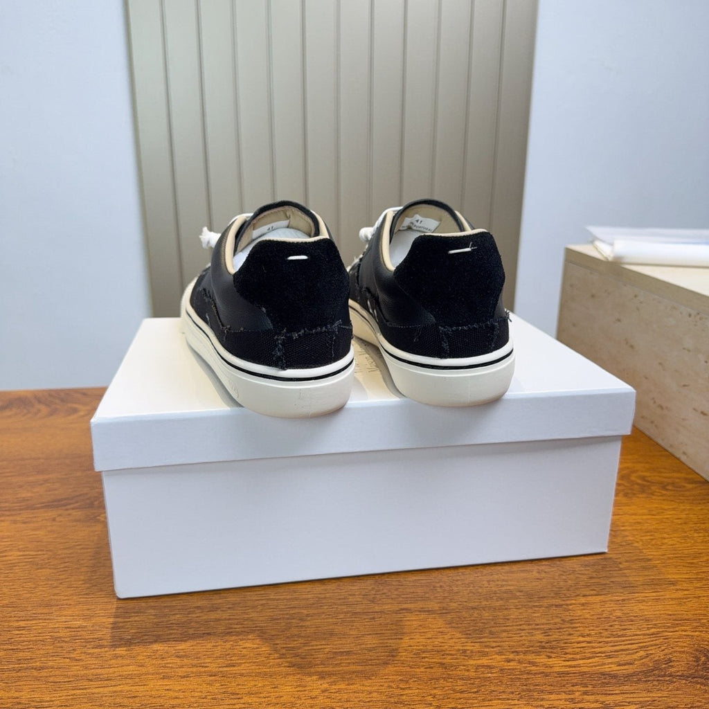 Maison Margiela Black and Off-White Low-Top Sneakers — back