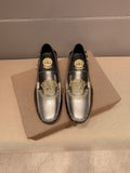 Versace Gunmetal Medusa Loafers — hero