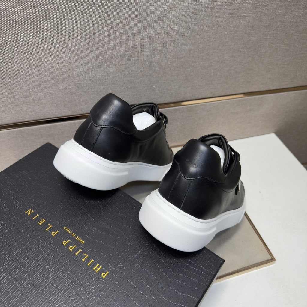 Philipp Plein Men's Black Low-Top Sneakers — back