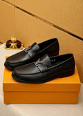 Louis Vuitton Black Metal Bar Loafers — hero