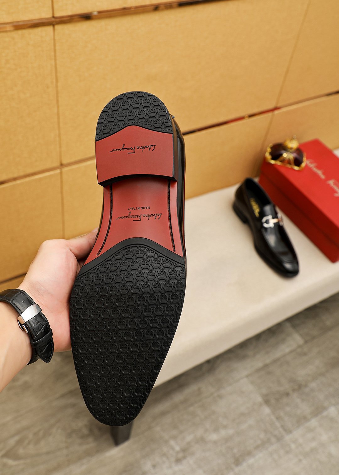 Louis Vuitton Black Bit Loafers — detail