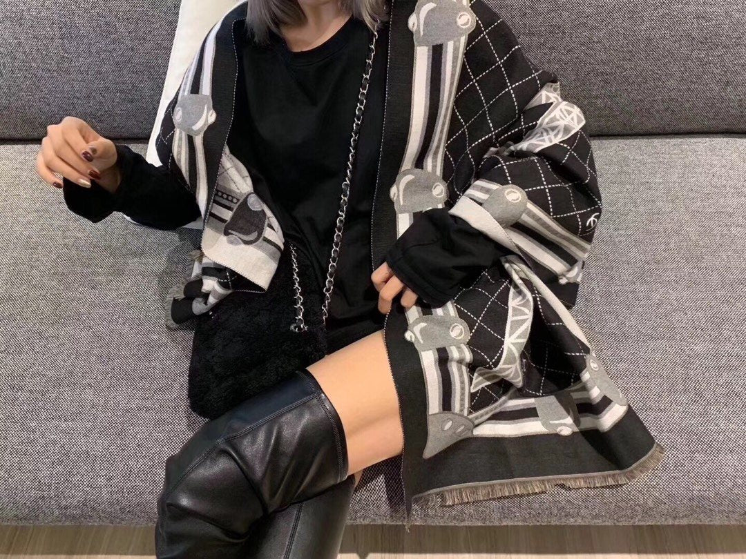 Chanel Eiffel Tower Grid Scarf — hero