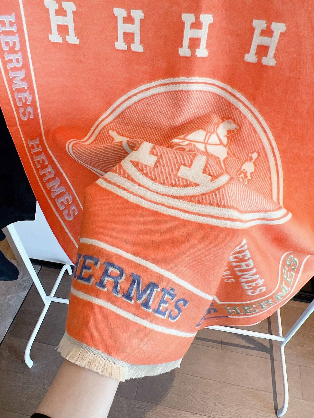 Hermès Equestrian Motif Scarf — detail
