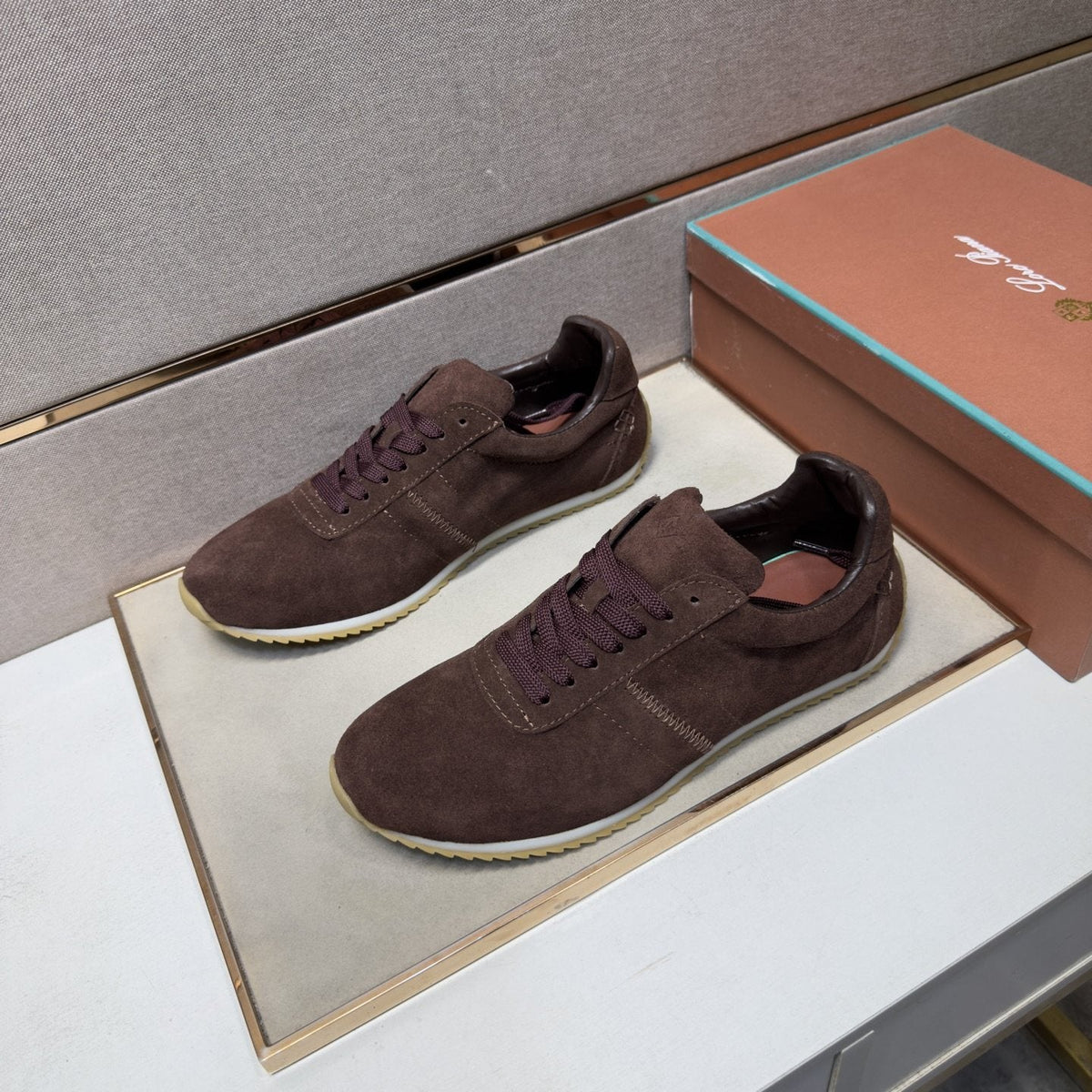 Dark Brown Lace-Up Casual Shoes — front
