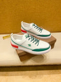 White Green and Red Low-Top Sneakers — hero