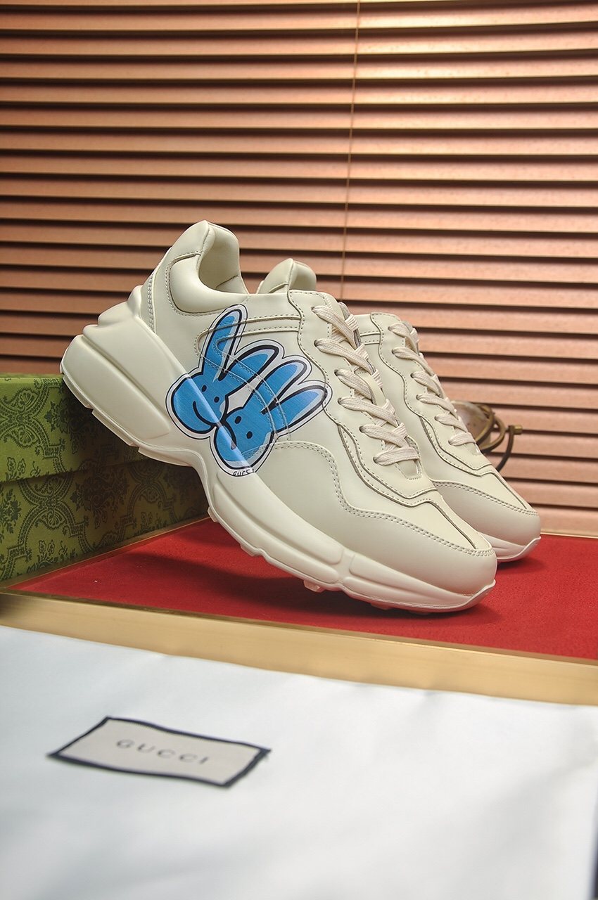 Gucci Blue Graphic Sneakers — hero