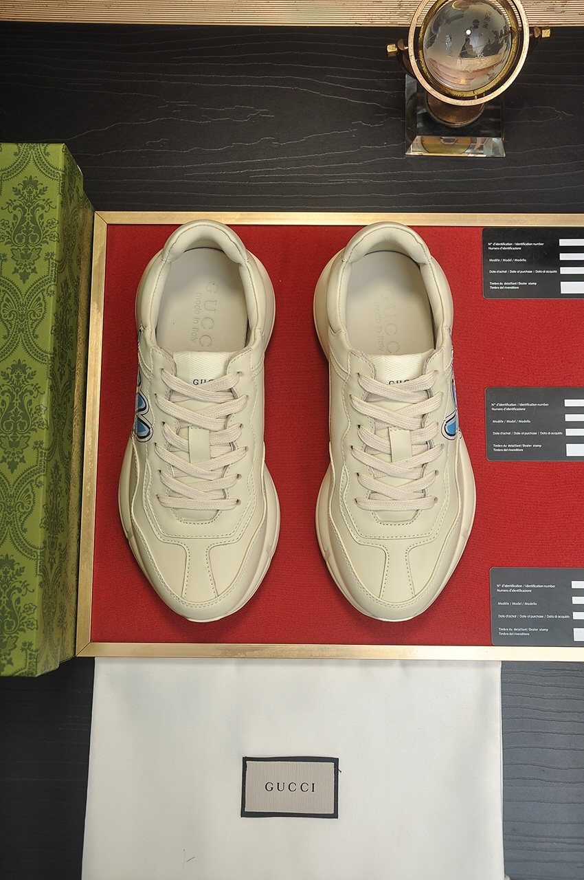 Gucci Blue Graphic Sneakers — front