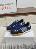 Dolce & Gabbana Navy Lace-Up Sneakers — hero
